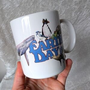 1990 Earth Day Whale Tortoise Penguine Seal From Mug
